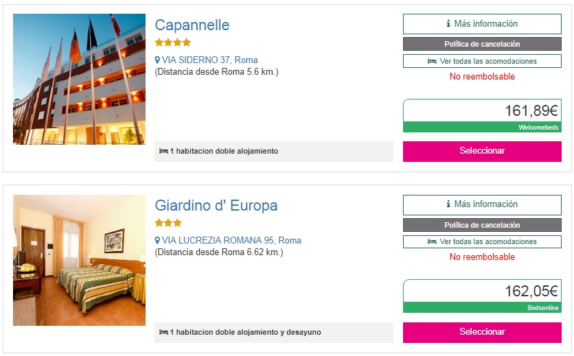 Resultados Hoteles OfiBooking